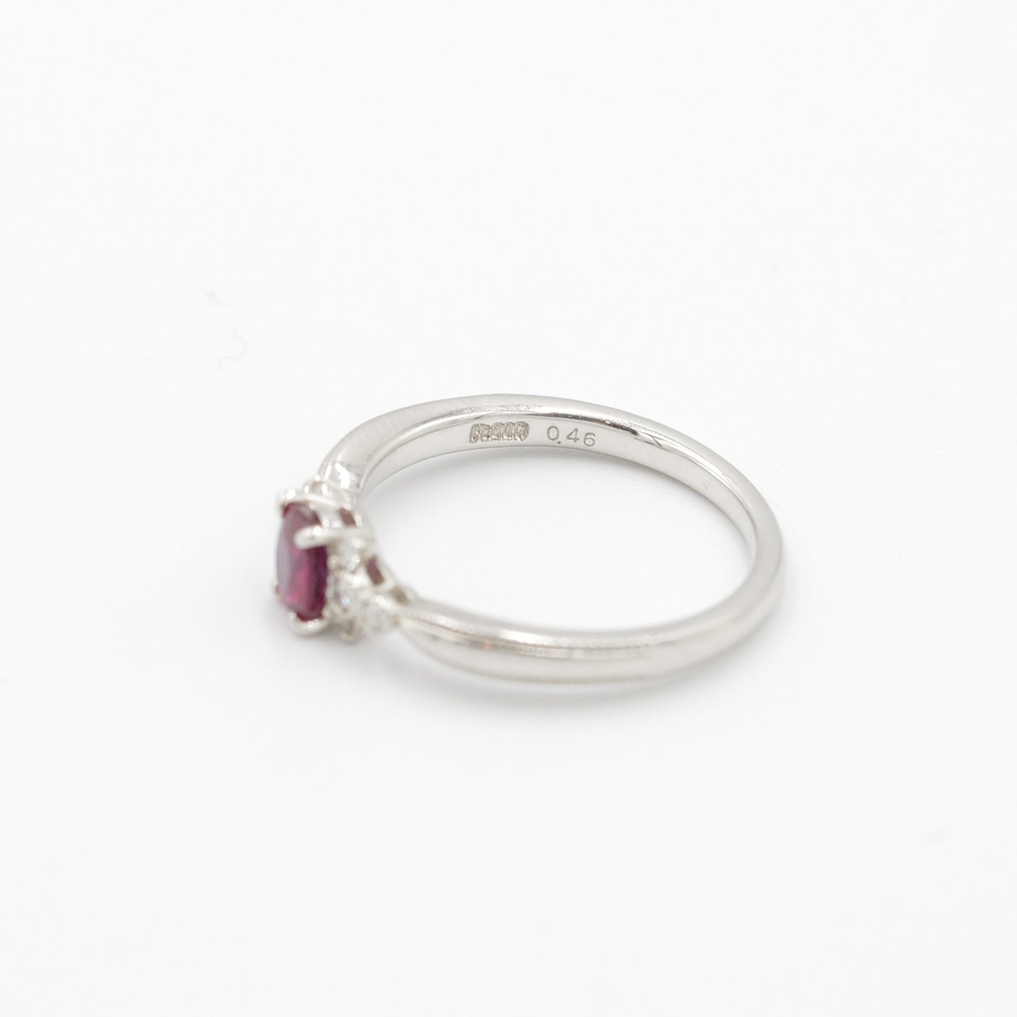 プラチナ Pt900 リング ルビー 非加熱 ノンオイル  GIA 鑑別書有り 11.5号
