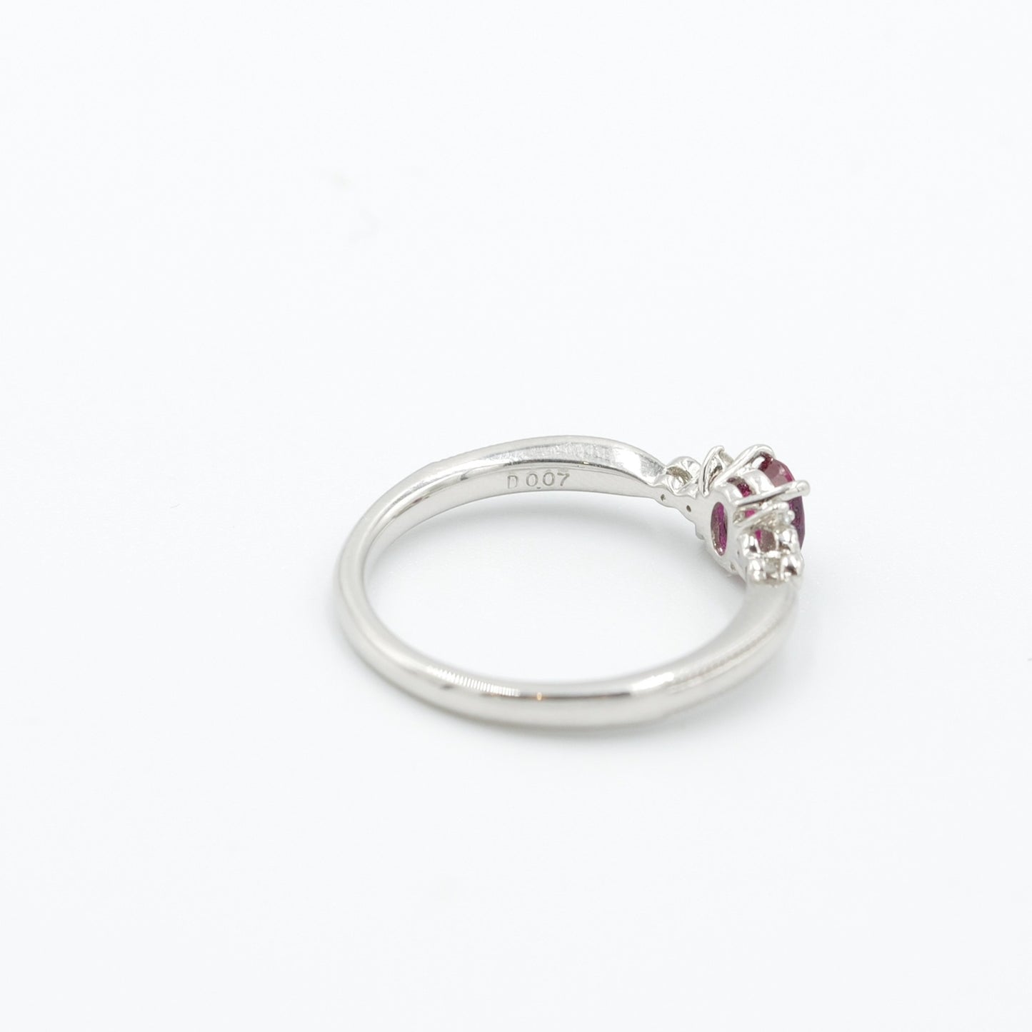 プラチナ Pt900 リング ルビー 非加熱 ノンオイル  GIA 鑑別書有り 11.5号