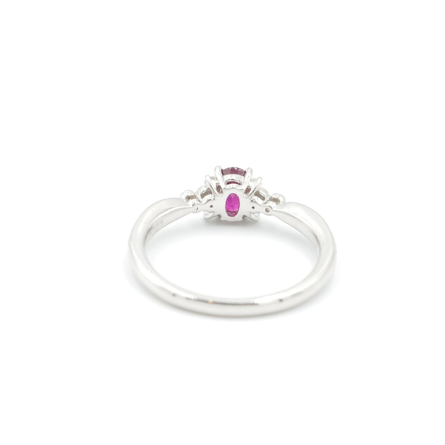 プラチナ Pt900 リング ルビー 非加熱 ノンオイル  GIA 鑑別書有り 11.5号