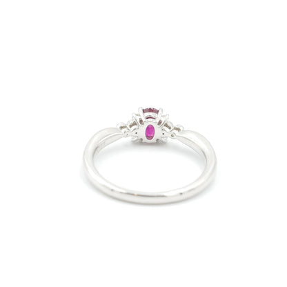 プラチナ Pt900 リング ルビー 非加熱 ノンオイル  GIA 鑑別書有り 11.5号