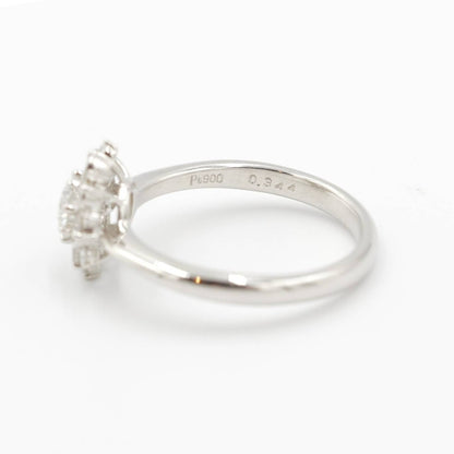 プラチナ Pt900 リング ダイヤモンド 0.344ct 中研鑑 鑑別書有り 11号