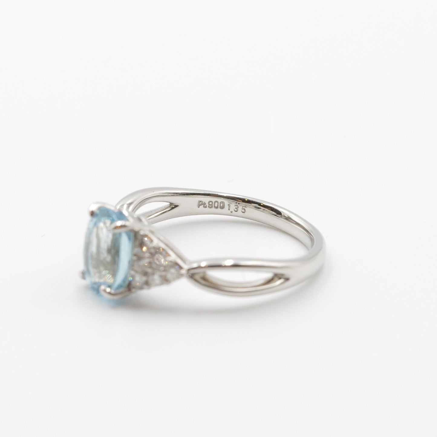 プラチナ Pt900 リング アクアマリン 11号