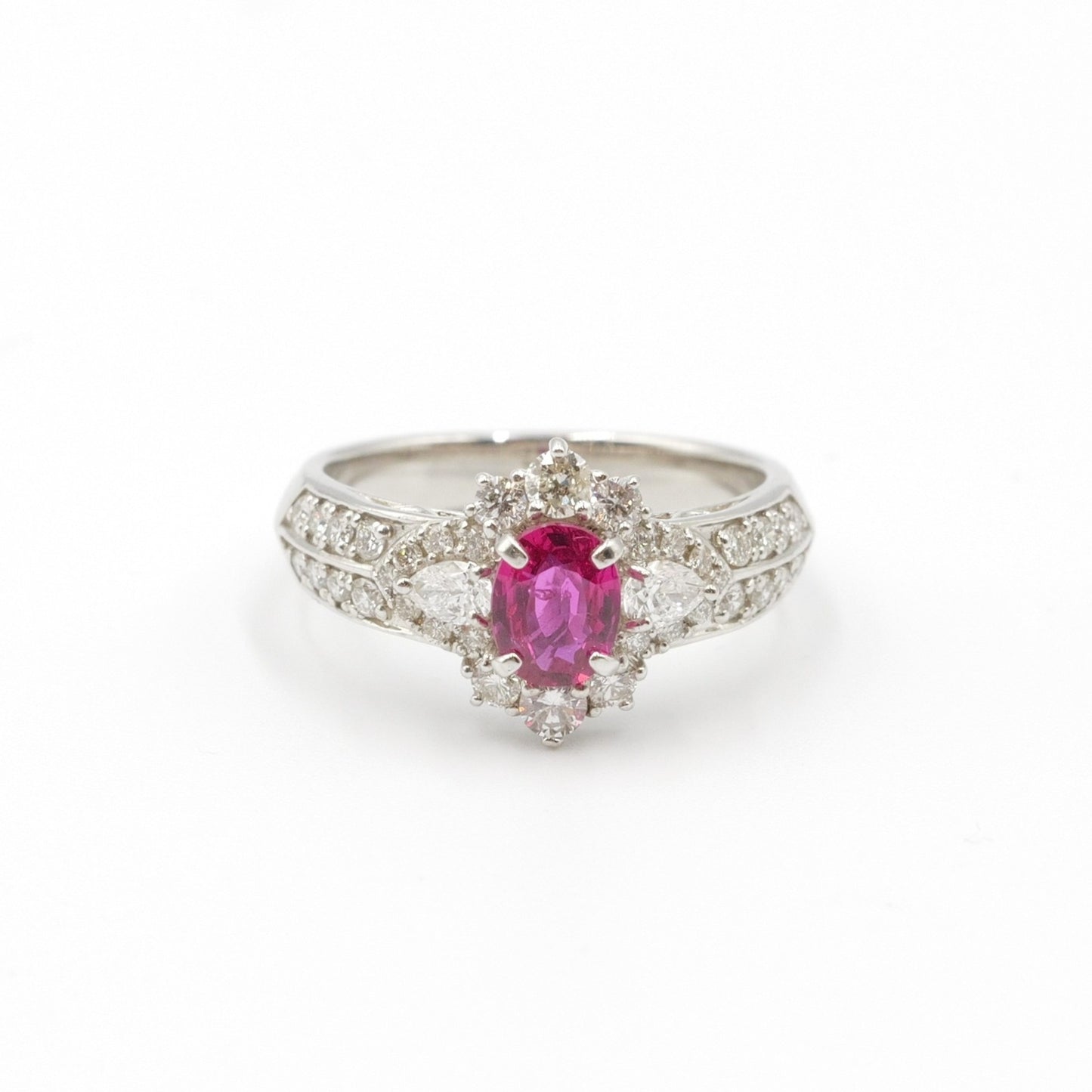 プラチナ Pt900 リング ルビー 0.72ct AIGS 鑑別書有り 12号