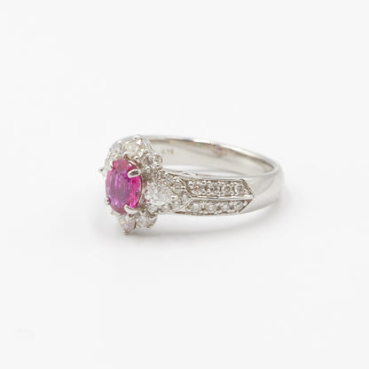 プラチナ Pt900 リング ルビー 0.72ct AIGS 鑑別書有り 12号