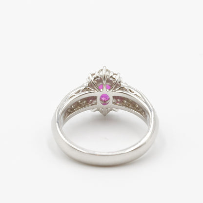 プラチナ Pt900 リング ルビー 0.72ct AIGS 鑑別書有り 12号