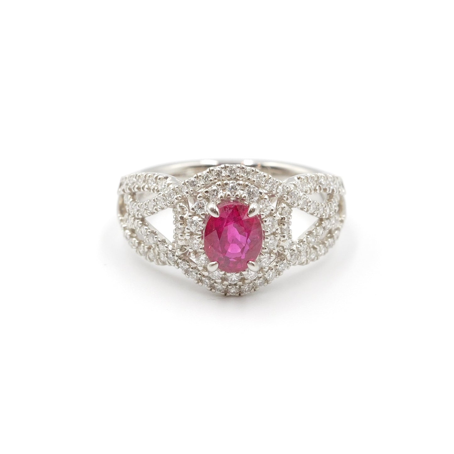 プラチナ Pt900 リング ルビー 1.01ct GIA 鑑別書有り ミャンマー産 11号