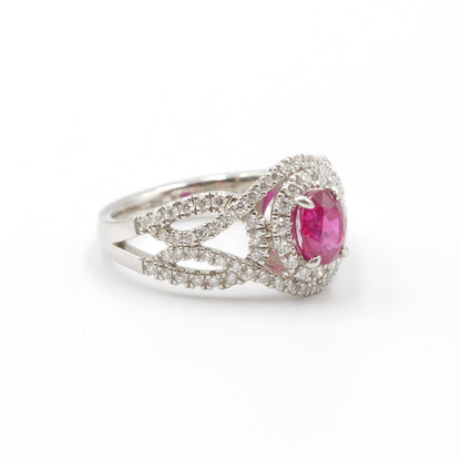 プラチナ Pt900 リング ルビー 1.01ct GIA 鑑別書有り ミャンマー産 11号