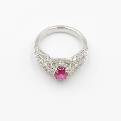 プラチナ Pt900 リング ルビー 1.01ct GIA 鑑別書有り ミャンマー産 11号