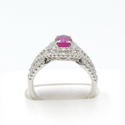 プラチナ Pt900 リング ルビー 1.01ct GIA 鑑別書有り ミャンマー産 11号