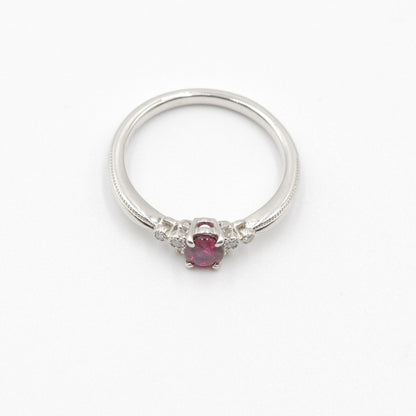 プラチナ Pt900 リング ルビー 非加熱 ノンオイル  GIA 鑑別書有り 11.5号