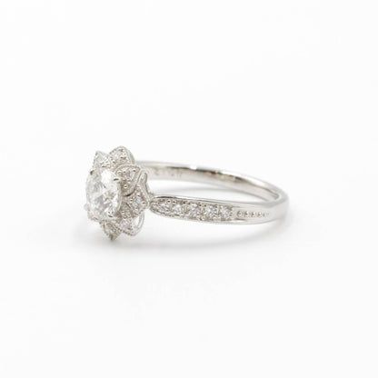 プラチナ Pt900 リング ダイヤモンド 0.545ct 中研鑑 鑑別書有り 12号