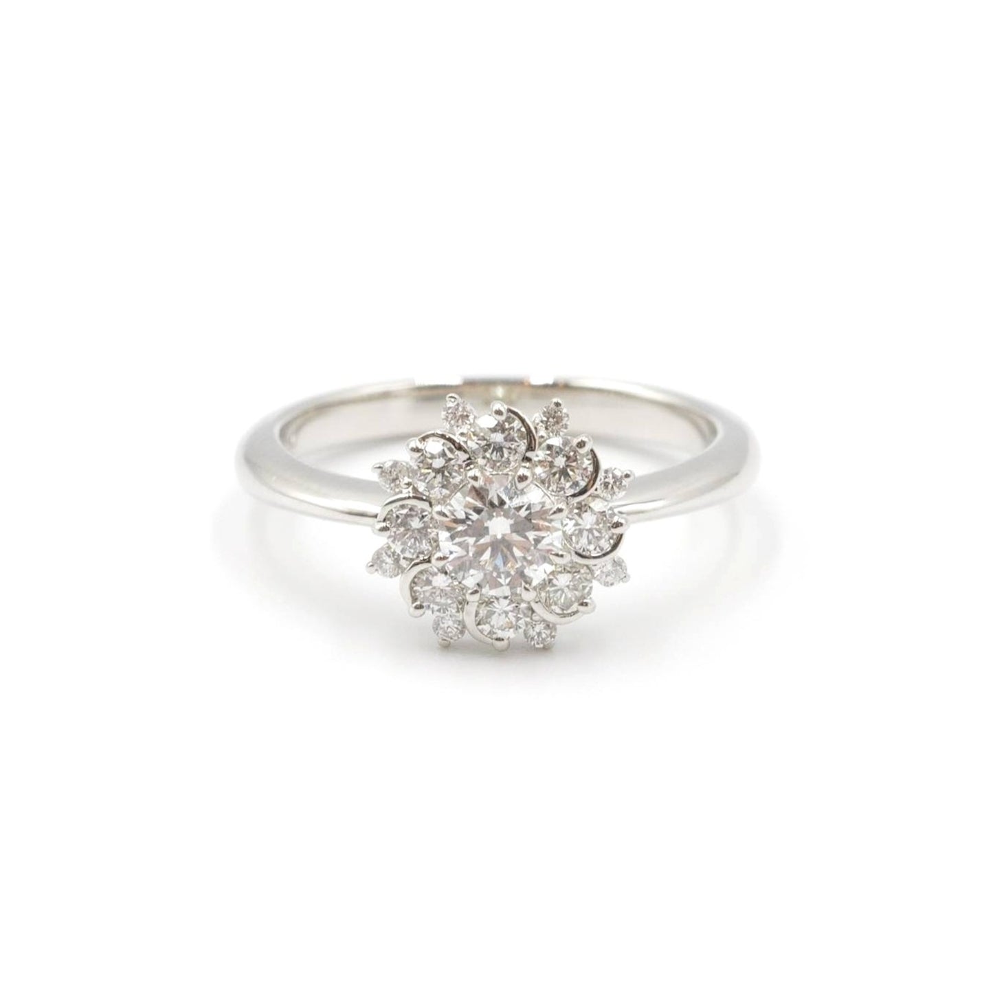 プラチナ Pt900 リング ダイヤモンド 0.344ct 中研鑑 鑑別書有り 11号
