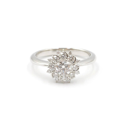 プラチナ Pt900 リング ダイヤモンド 0.344ct 中研鑑 鑑別書有り 11号