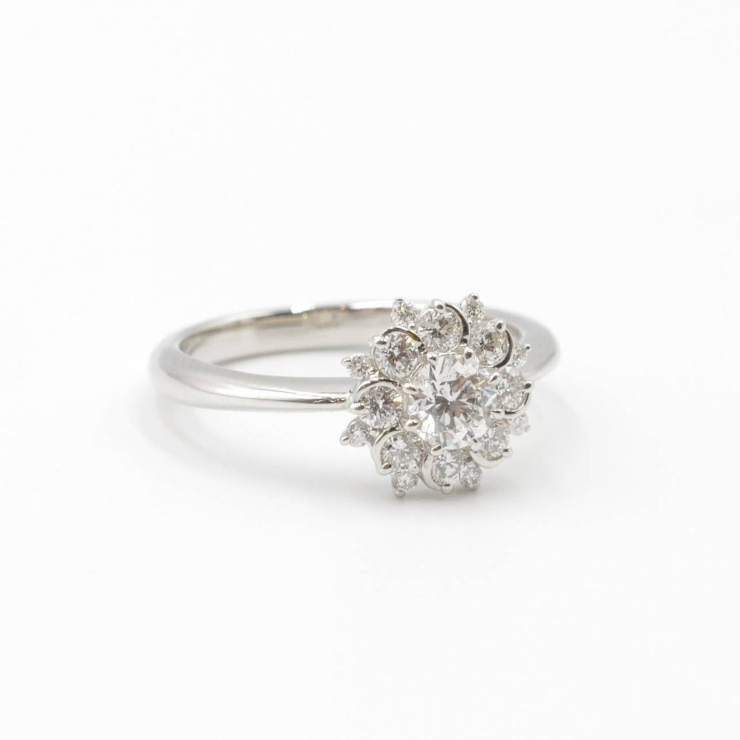 プラチナ Pt900 リング ダイヤモンド 0.344ct 中研鑑 鑑別書有り 11号