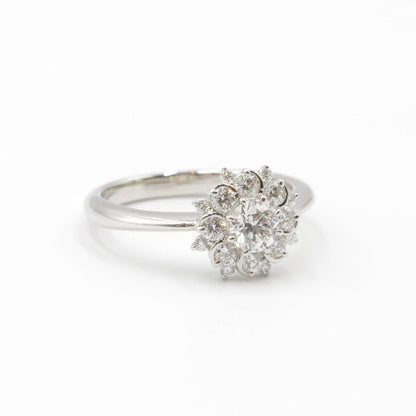 プラチナ Pt900 リング ダイヤモンド 0.344ct 中研鑑 鑑別書有り 11号