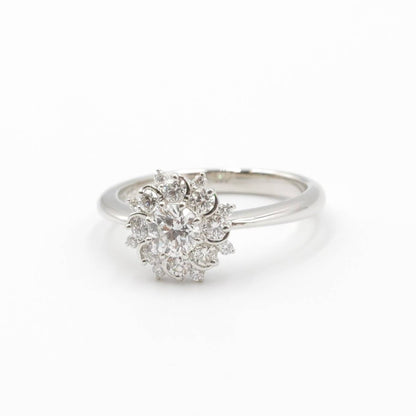 プラチナ Pt900 リング ダイヤモンド 0.344ct 中研鑑 鑑別書有り 11号