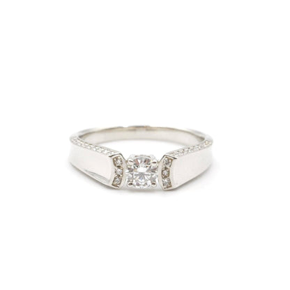 プラチナ Pt950 リング ダイヤモンド 0.32ct GIA 鑑別書有り 15号