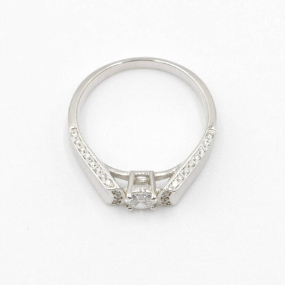 プラチナ Pt950 リング ダイヤモンド 0.32ct GIA 鑑別書有り 15号