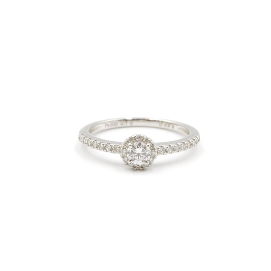 プラチナ Pt900 リング ダイヤモンド 0.18ct GIA 鑑別書有り 9.5号