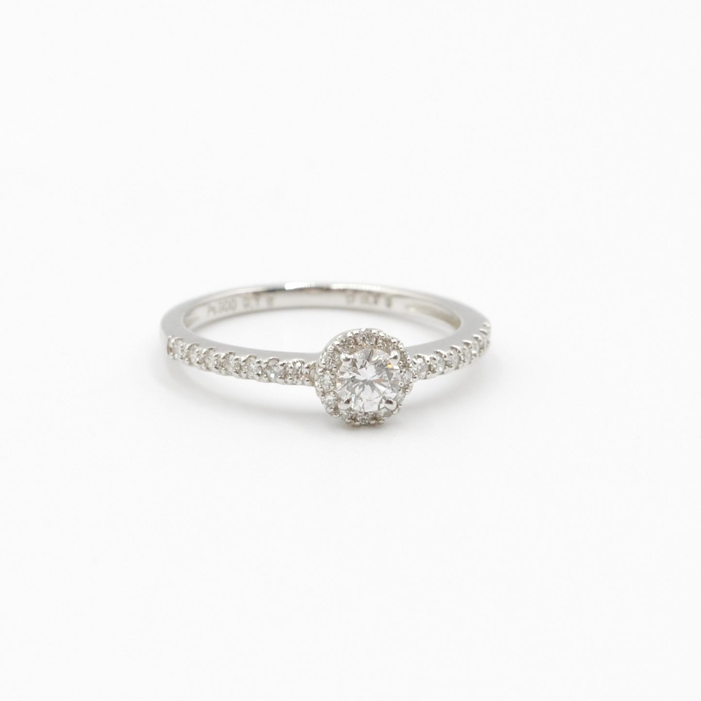 プラチナ Pt900 リング ダイヤモンド 0.18ct GIA 鑑別書有り 9.5号
