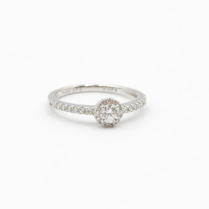 プラチナ Pt900 リング ダイヤモンド 0.18ct GIA 鑑別書有り 9.5号