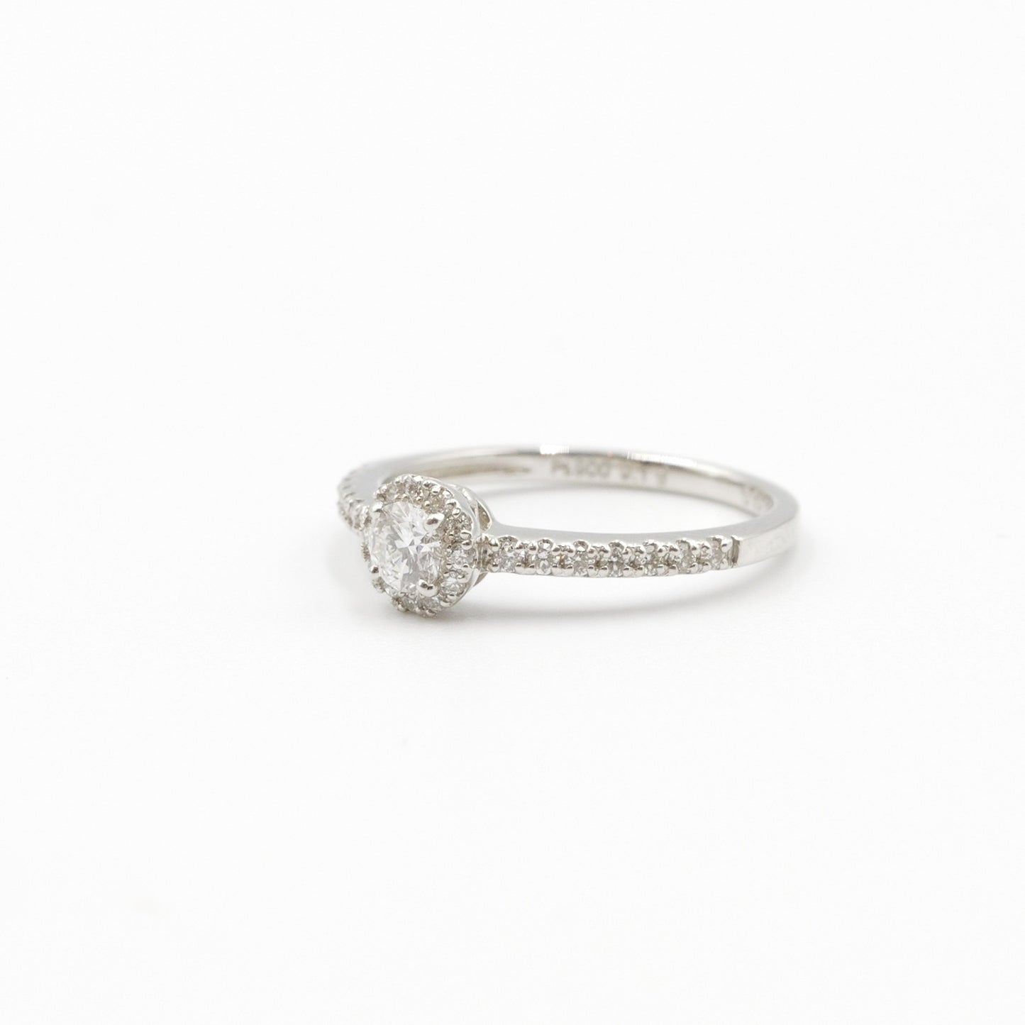 プラチナ Pt900 リング ダイヤモンド 0.18ct GIA 鑑別書有り 9.5号
