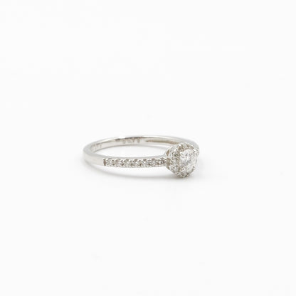 プラチナ Pt900 リング ダイヤモンド 0.18ct GIA 鑑別書有り 9.5号