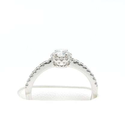 プラチナ Pt900 リング ダイヤモンド 0.18ct GIA 鑑別書有り 9.5号