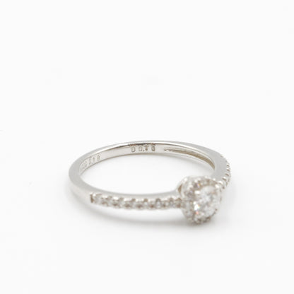 プラチナ Pt900 リング ダイヤモンド 0.18ct GIA 鑑別書有り 9.5号