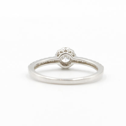 プラチナ Pt900 リング ダイヤモンド 0.18ct GIA 鑑別書有り 9.5号
