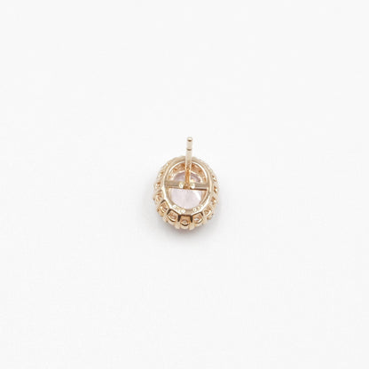 モルガナイト 0.7ct ×2 取り巻きダイヤモンド 0.13ct ×2 K18 ピンクゴールド ピアス