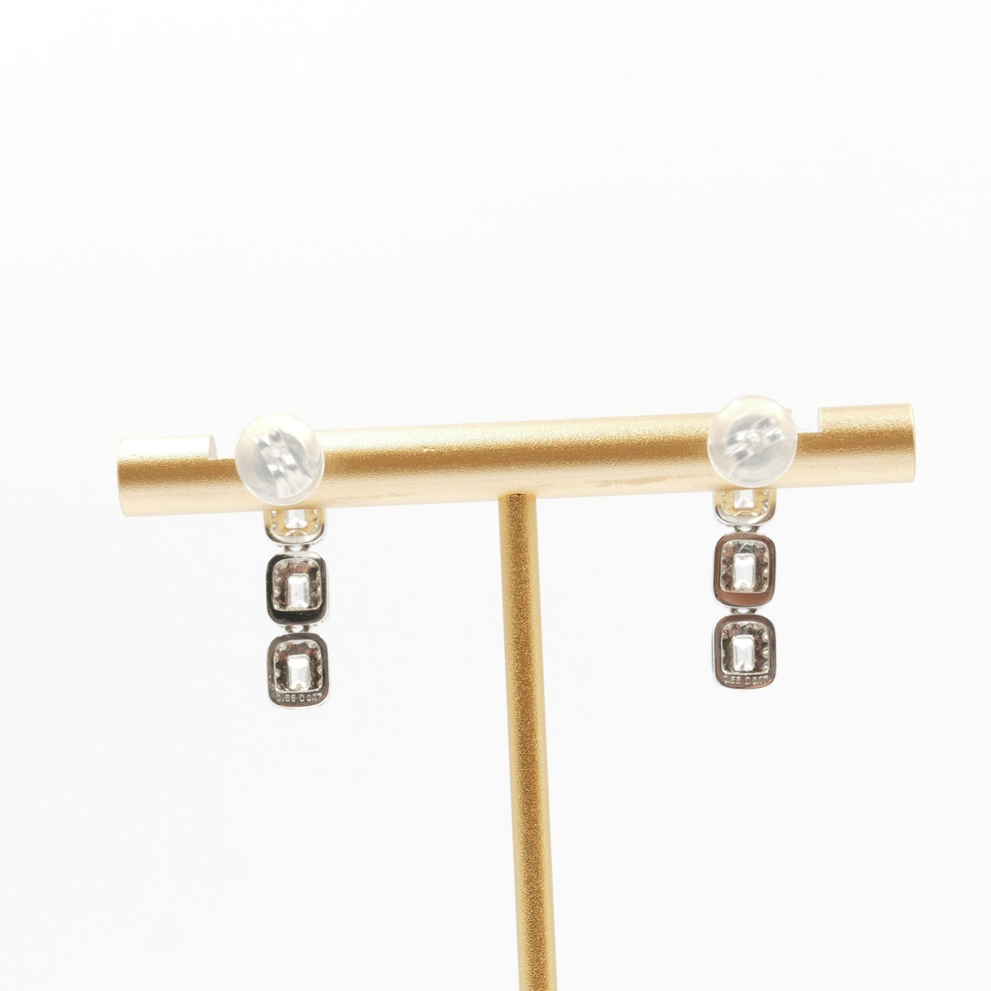 ダイヤモンド 0.55ct ×2 取り巻きダイヤモンド 0.17ct ×2 Pt900 プラチナ ドロップピアス