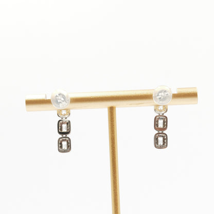 ダイヤモンド 0.55ct ×2 取り巻きダイヤモンド 0.17ct ×2 Pt900 プラチナ ドロップピアス