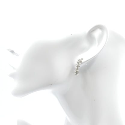 ダイヤモンド 0.55ct ×2 取り巻きダイヤモンド 0.17ct ×2 Pt900 プラチナ ドロップピアス