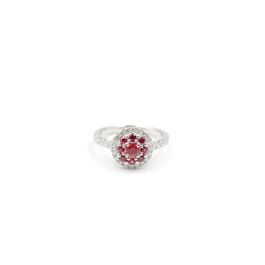 Turtlering リング 指輪 ハフエタ オレンジサファイア 0.56ct D0.44ct プラチナ900 鑑別書付