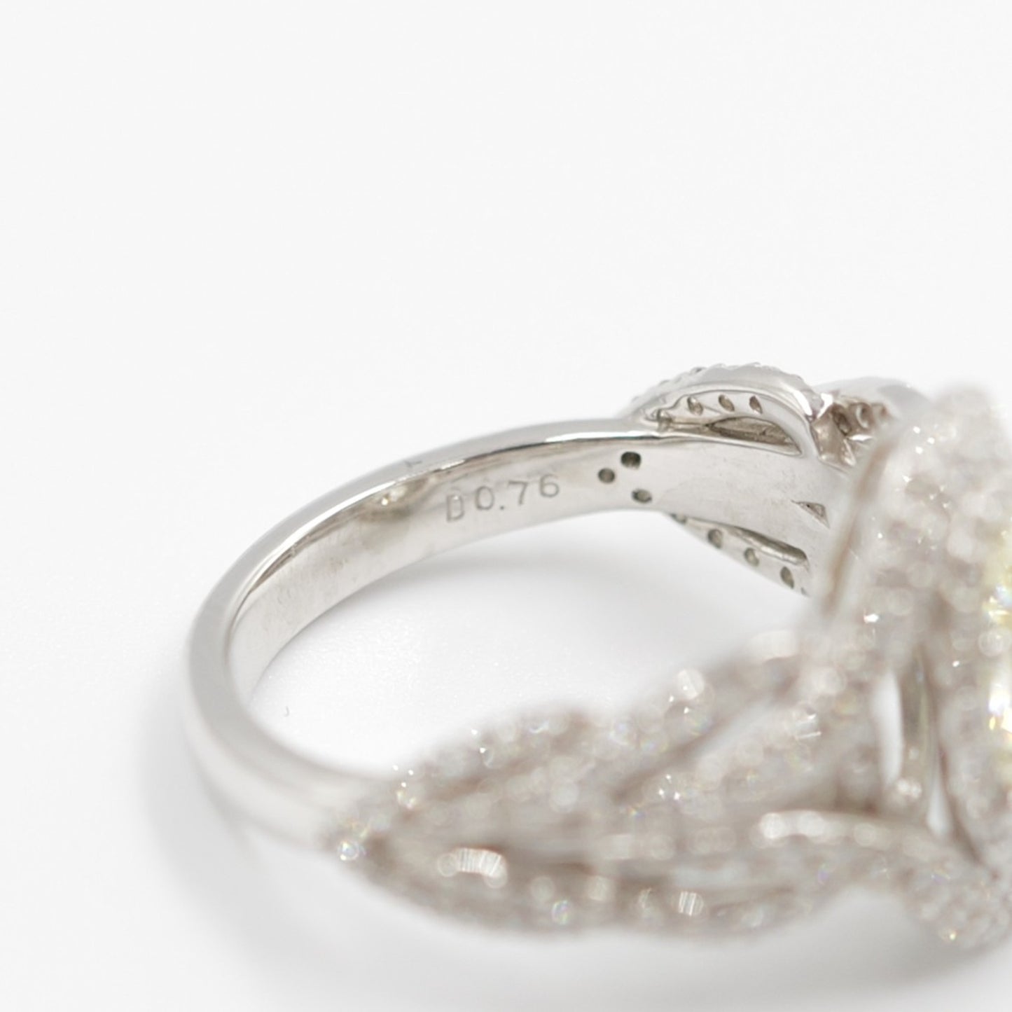 プラチナ Pt900 リング イエローダイヤモンド M Fait 1.2ct GIA 鑑別書有り 12号